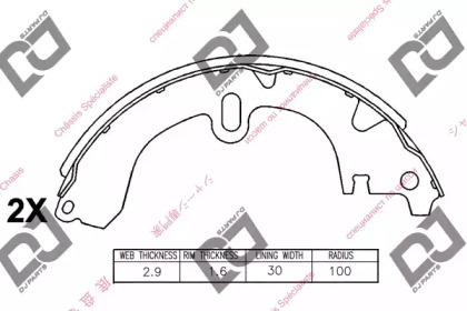 Комлект тормозных накладок DJ PARTS BS1000